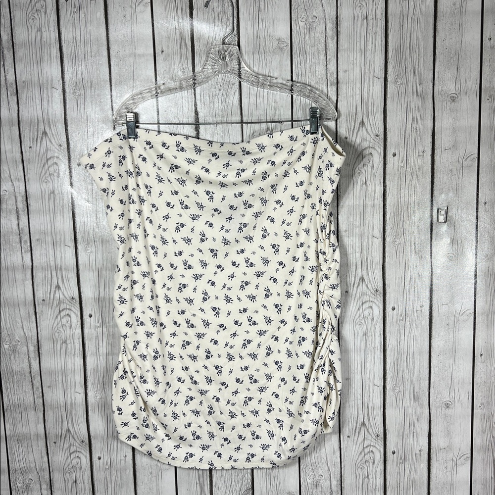 Torrid cotton modal ribbed straight neck shirred crop tank size 6X